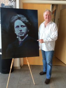 Jeppe Aakjær portrættet er malet af Theis Veile